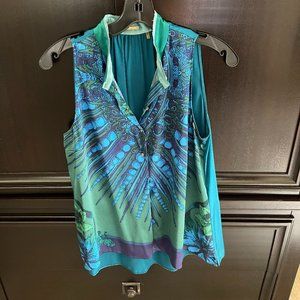 Elie Tahari silk blend shell